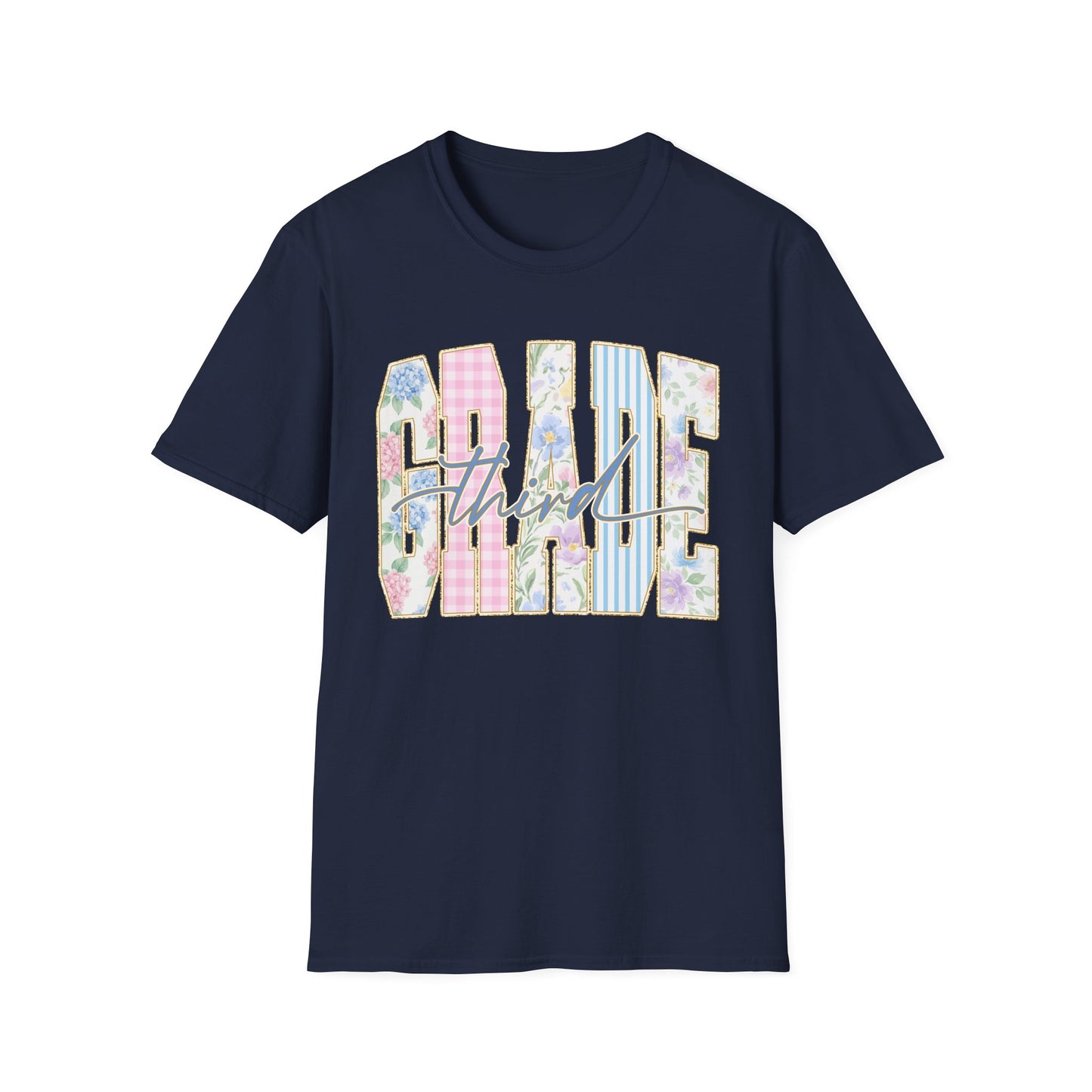 Third Grade Teacher Shirt | Floral Coquette Back to School Tee
