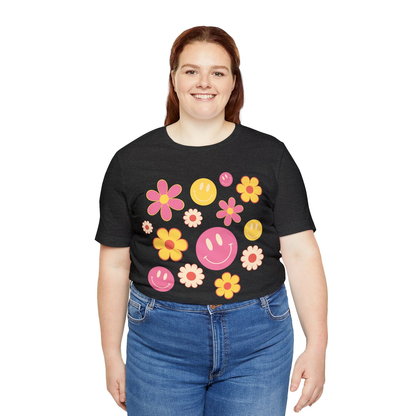 Spring Smiles & Flowers Unisex Jersey Short Sleeve Tee