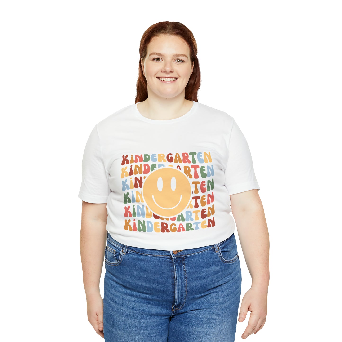 Kindergarten Smiley Retro Print Unisex Jersey Short Sleeve Tee