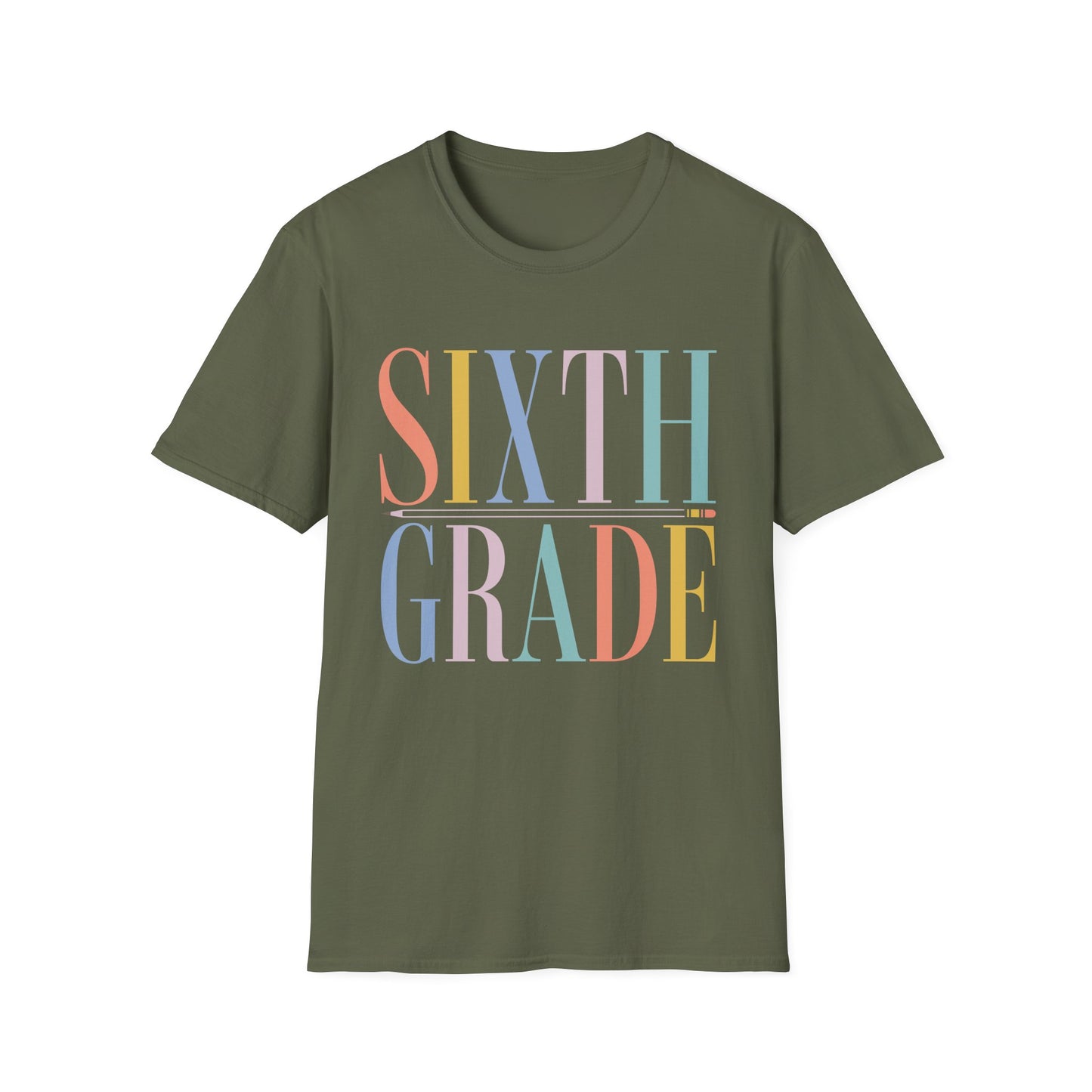 Sixth Grade Colorblock Teacher Tee