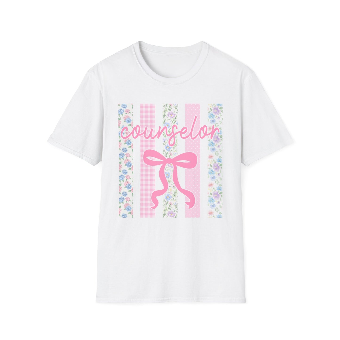 Counselor Floral Bow Coquette Graphic Tee | Vintage Aesthetic Shirt