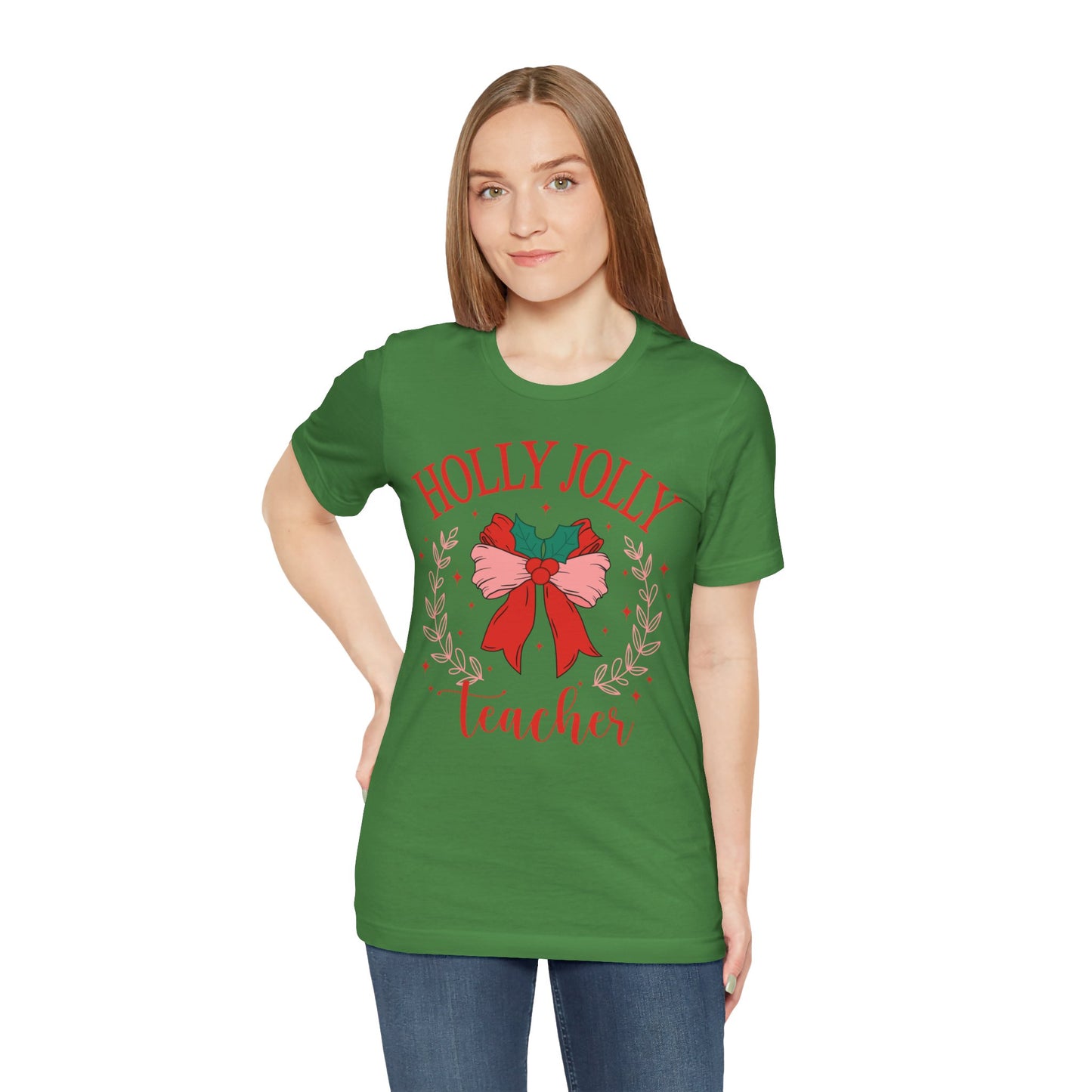 Holly Jolly Festive Teacher Tee