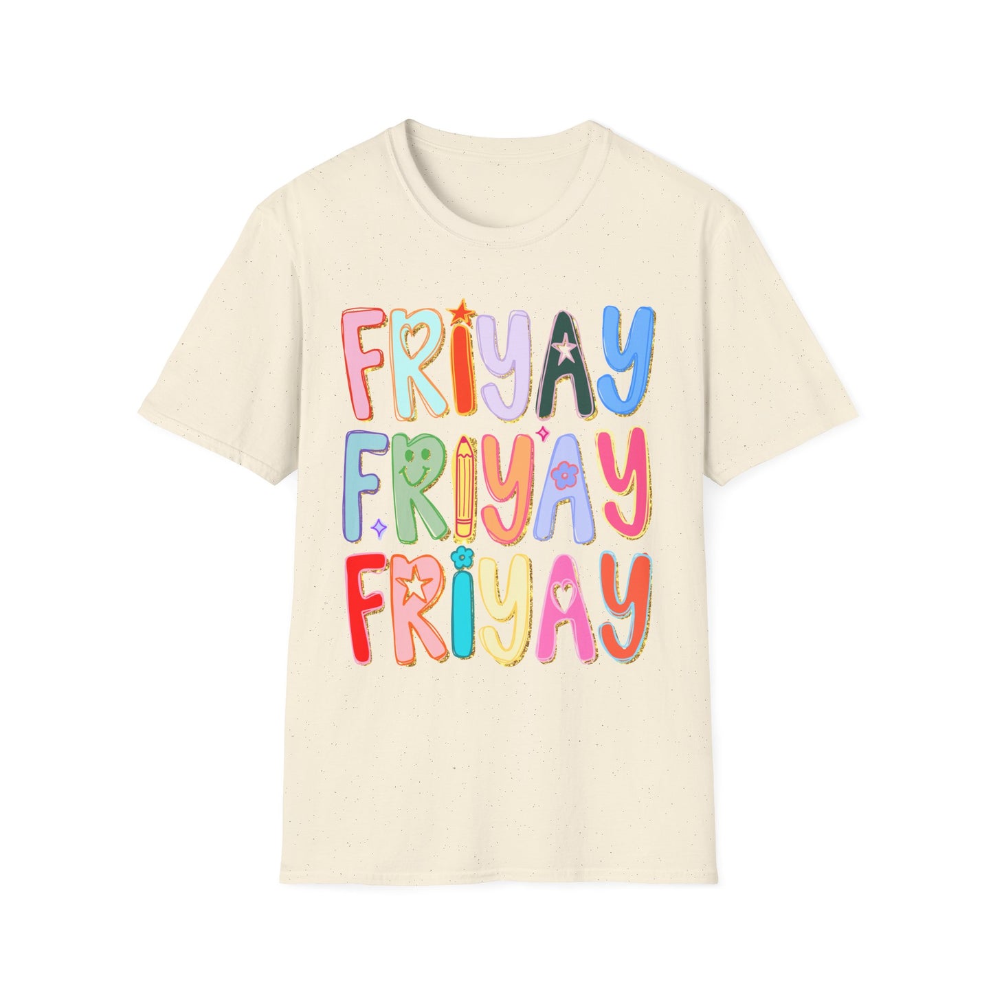 Friyay Colorful Preppy Teacher Tee -  Fun Friday
