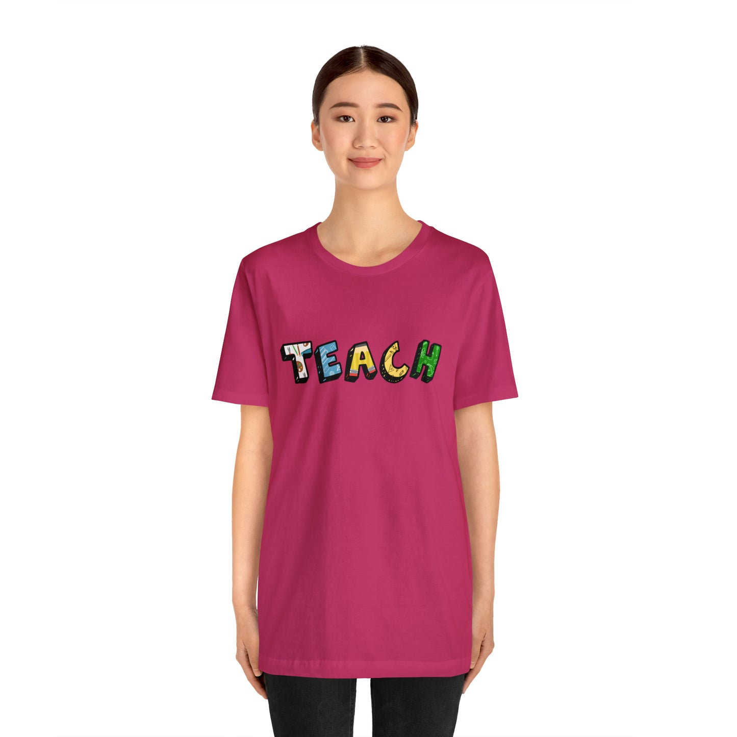 TEACH Graphic Print Unisex Jersey Short Sleeve Tee