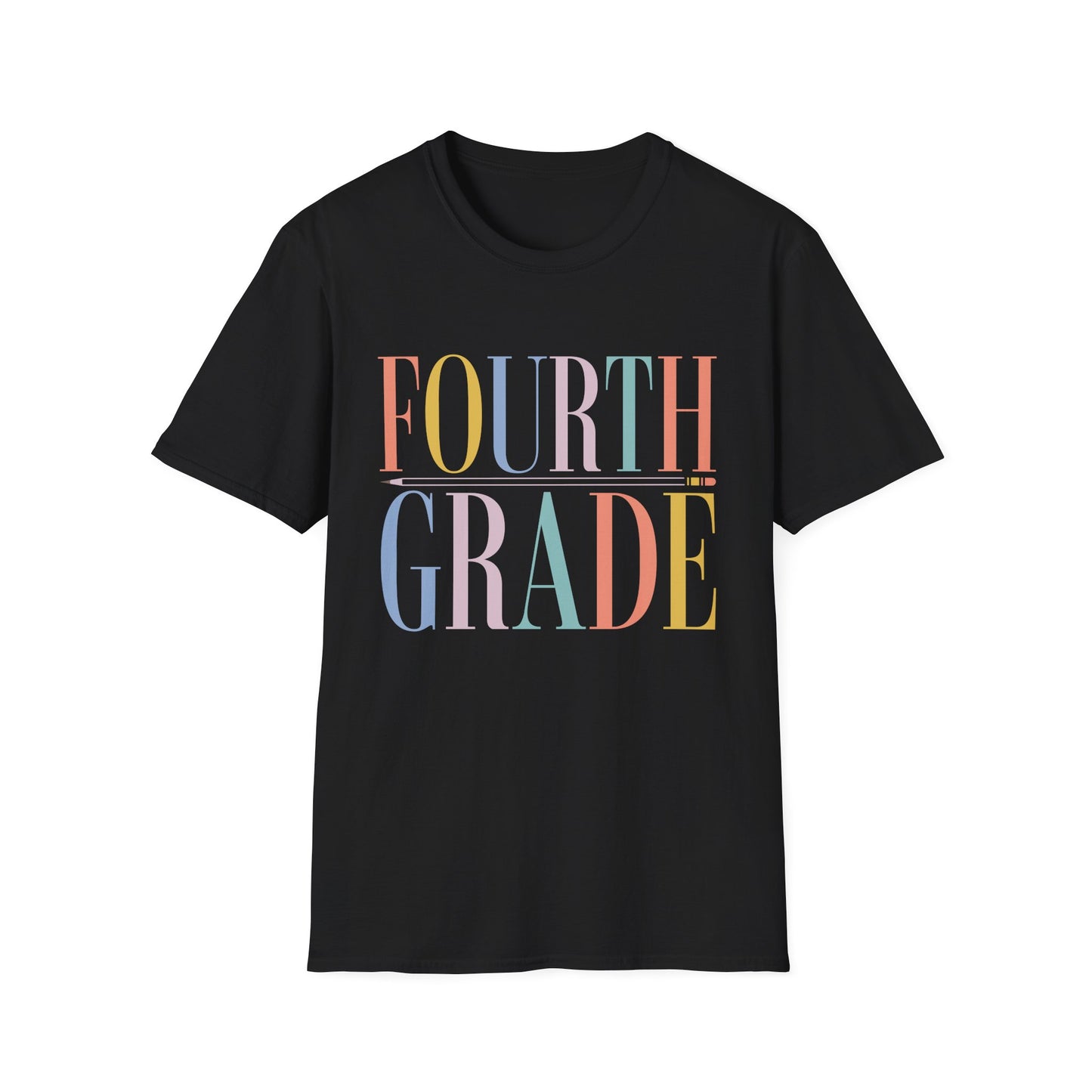 Fourth Grade Colorblock Teacher Tee