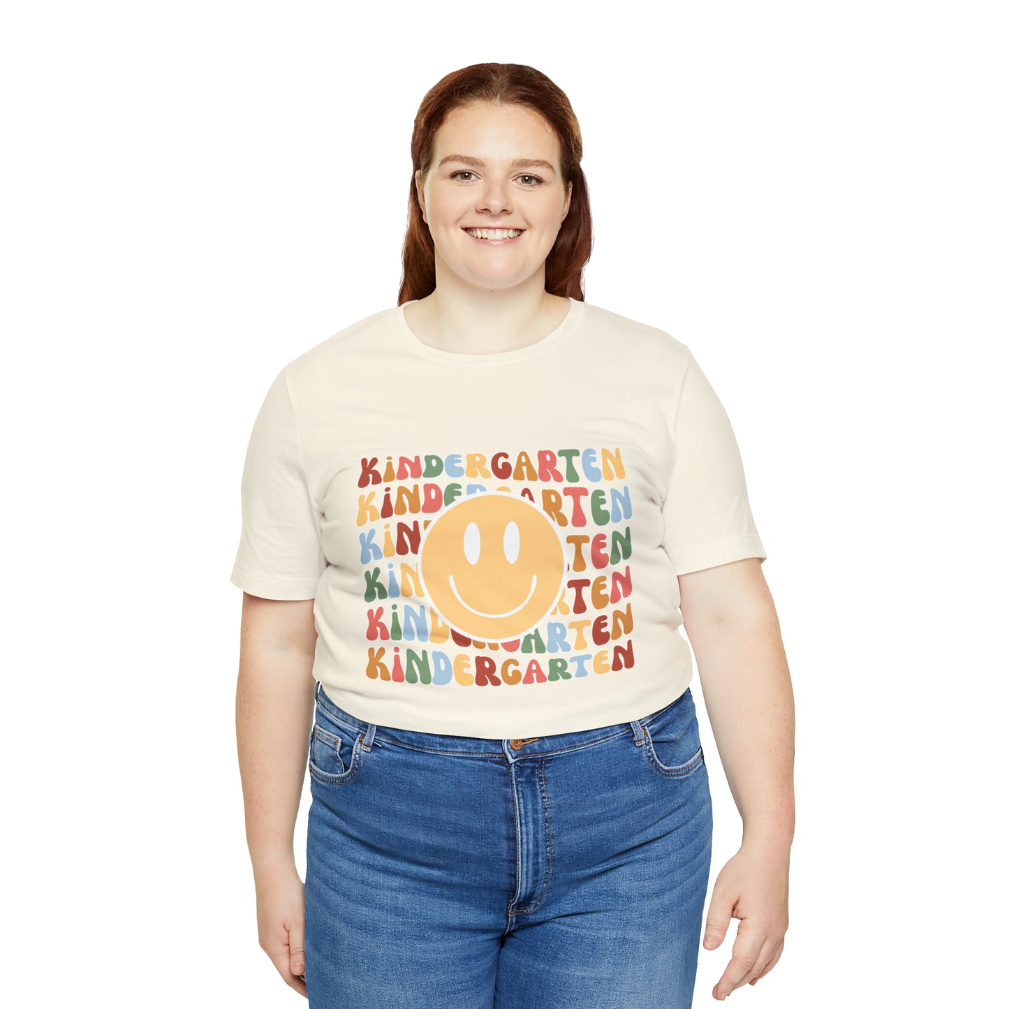 Kindergarten Smiley Retro Print Unisex Jersey Short Sleeve Tee