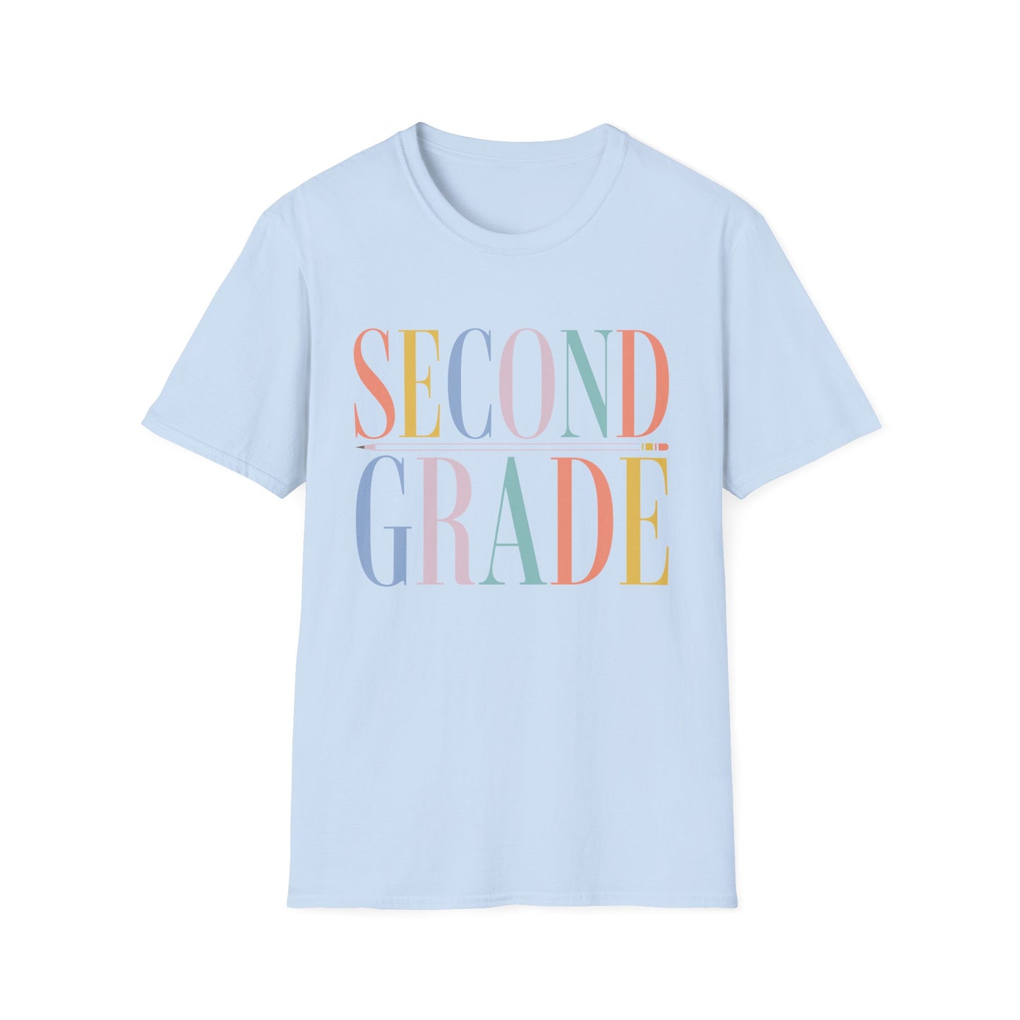 Second Grade Colorblock Teacher Tee