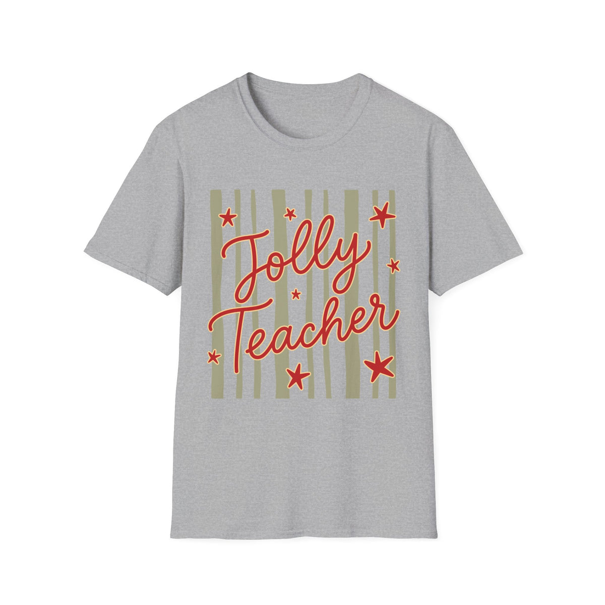 Jolly Teacher Christmas Holiday Teacher Tee