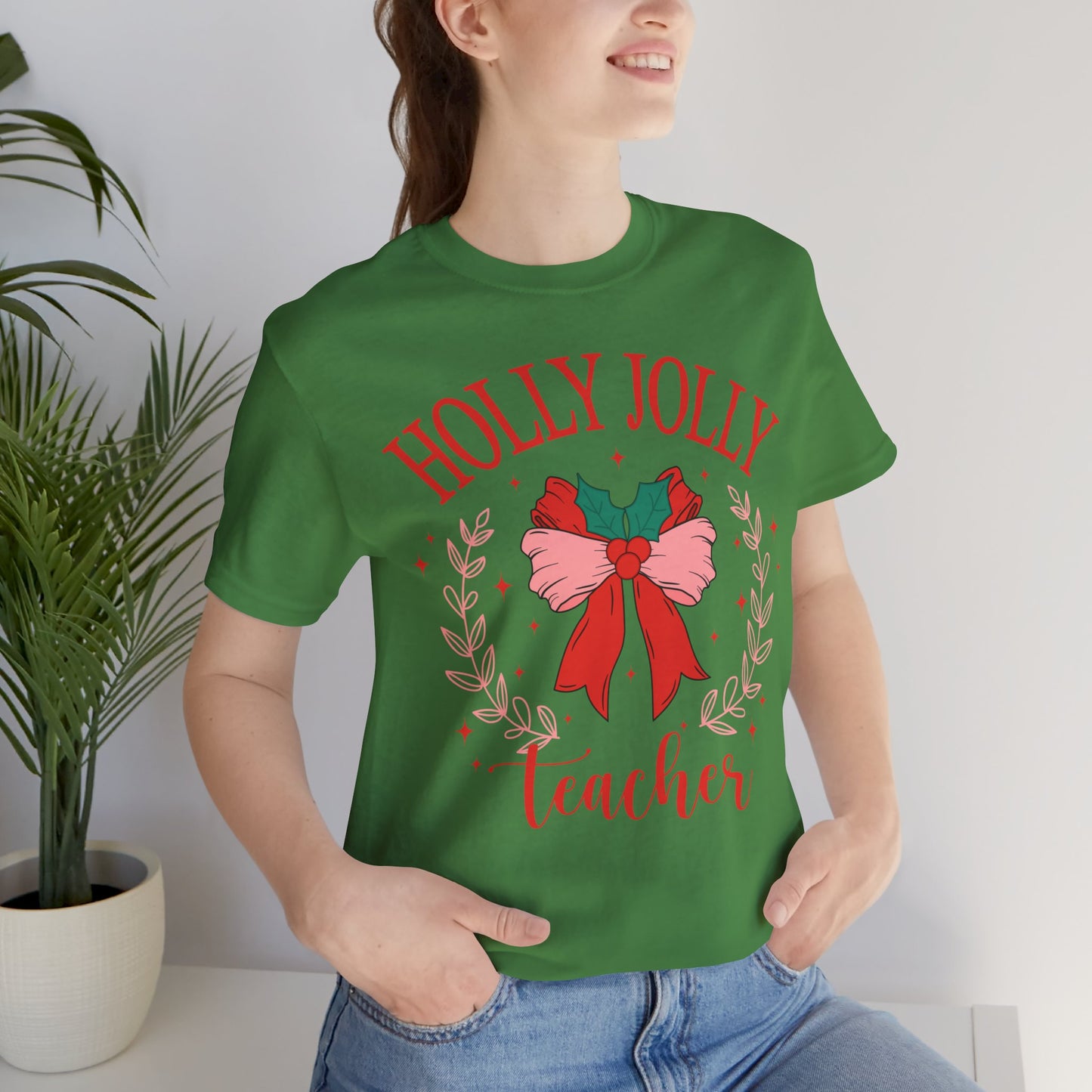 Holly Jolly Festive Teacher Tee