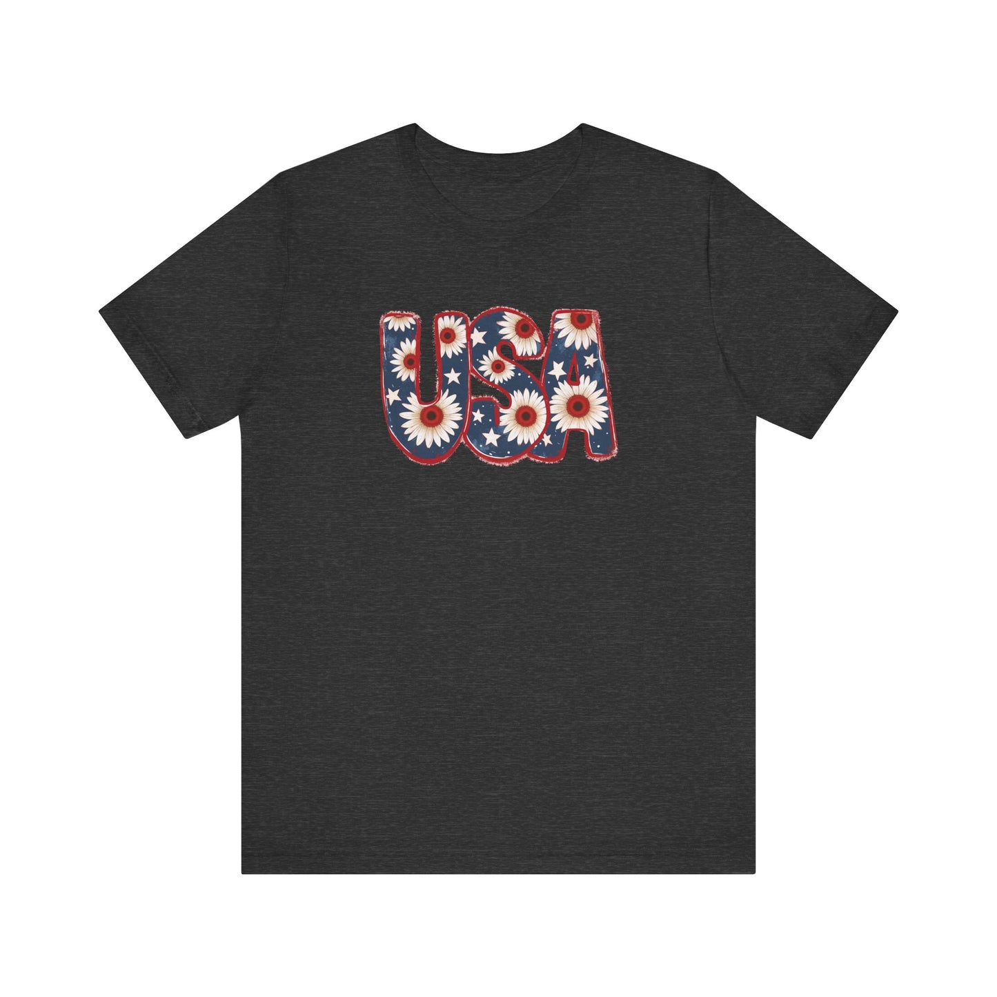 USA Floral Patriotic Tee