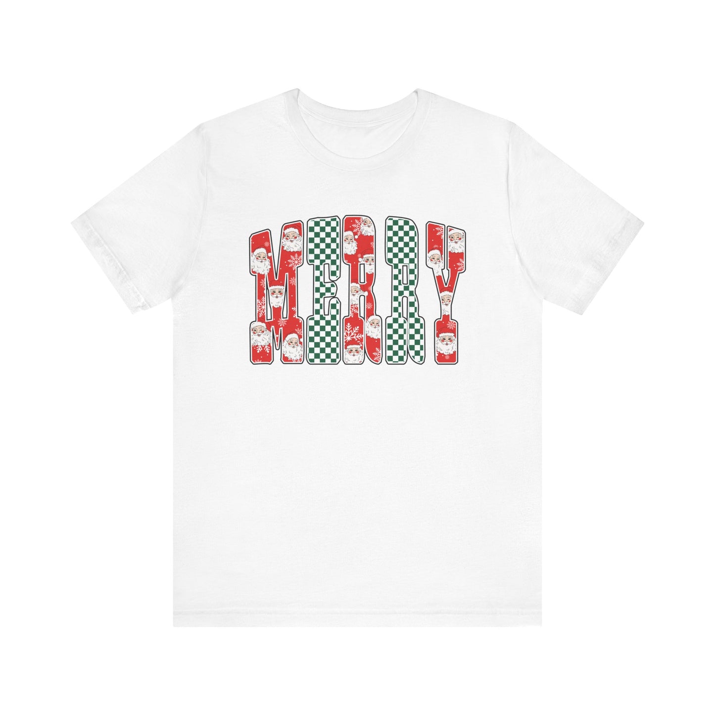 Merry Graphic Letters Holiday Tee