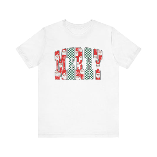 Merry Graphic Letters Holiday Tee
