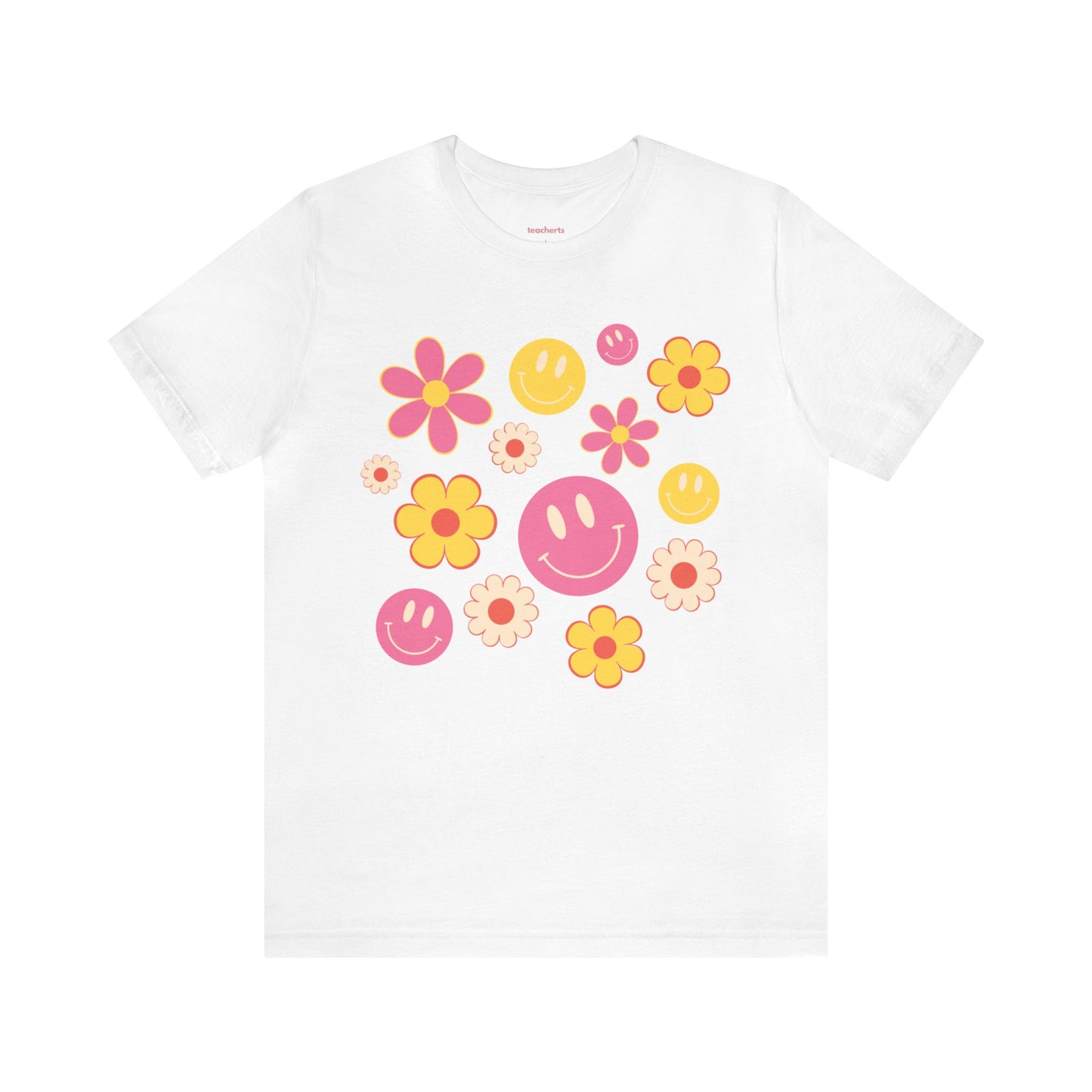 Spring Smiles & Flowers Unisex Jersey Short Sleeve Tee