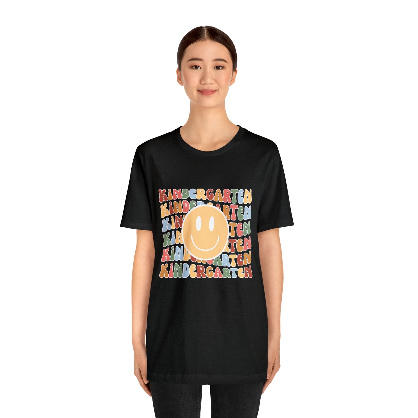 Kindergarten Smiley Retro Print Unisex Jersey Short Sleeve Tee