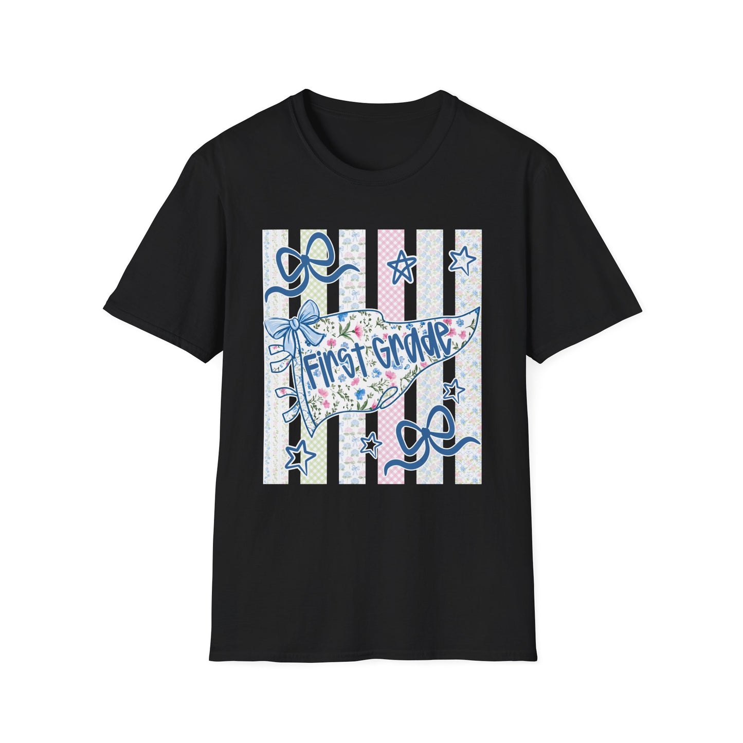 First Grade Teacher Bow Shirt | Coquette Back to School Tee