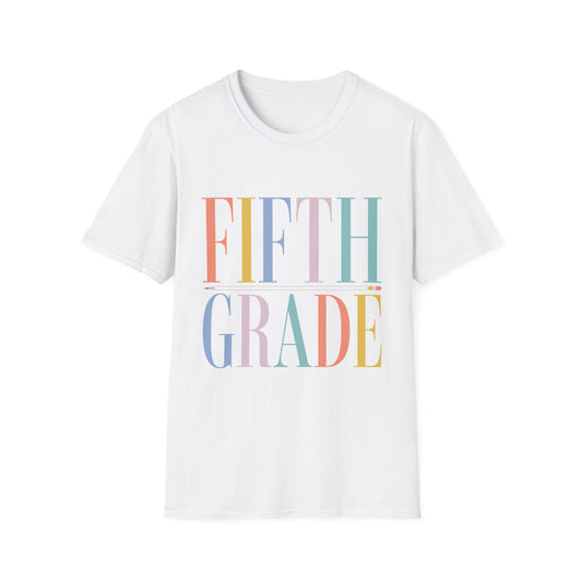 Fifth Grade Colorblock Teacher Tee