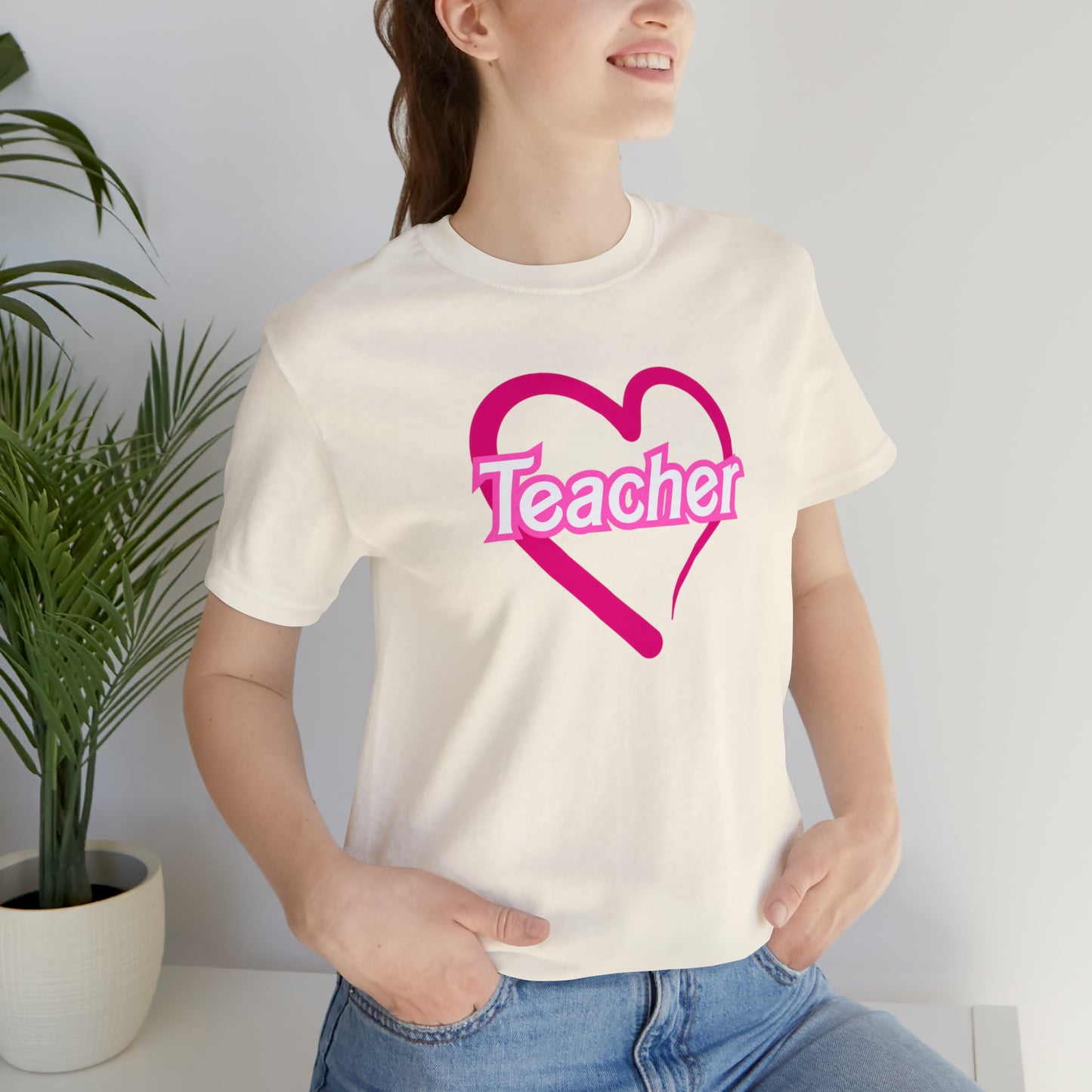 Teacher Doll Font Unisex Jersey Short Sleeve Tee