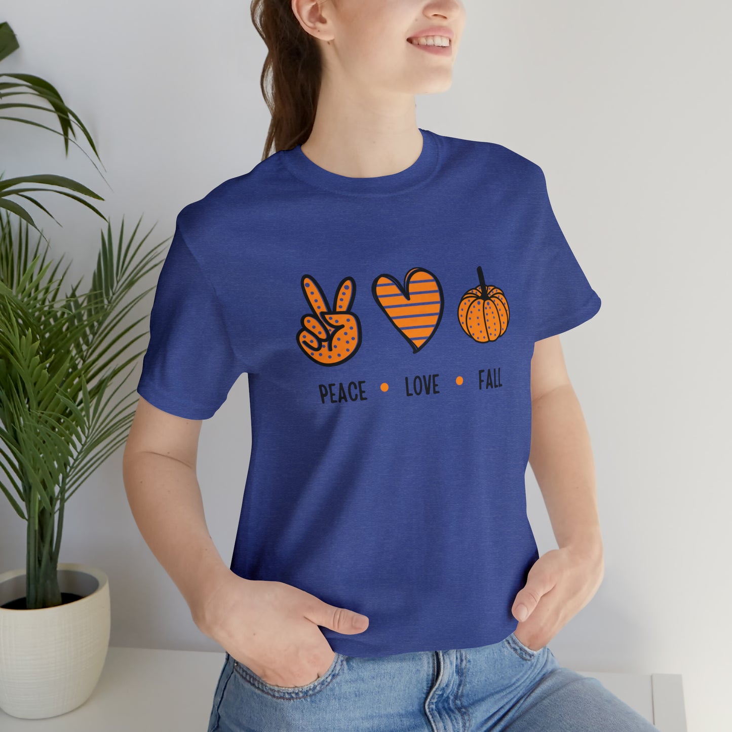 Peace Love Fall Unisex Jersey Short Sleeve Tee
