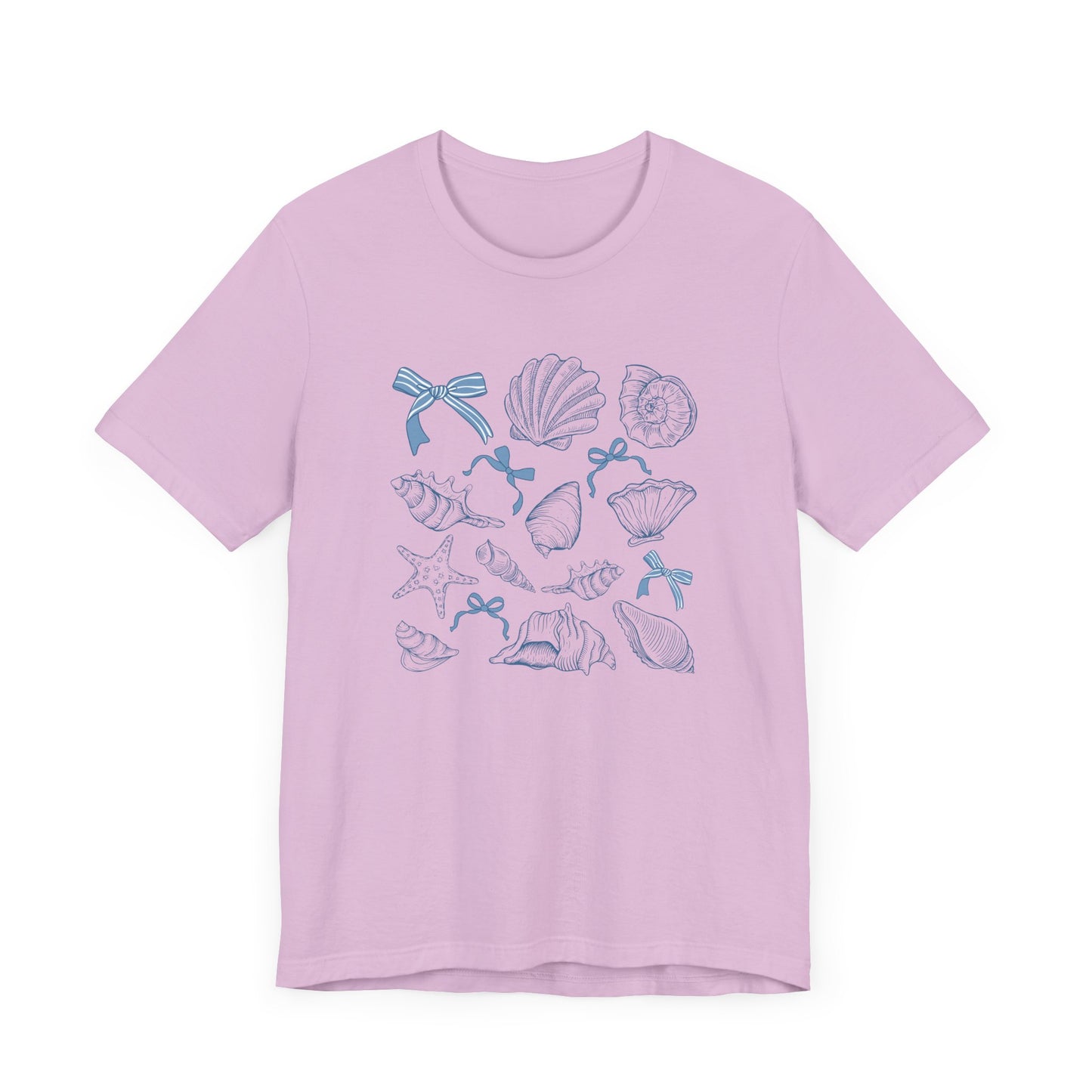 Coastal Beach Shells and Bows Tee