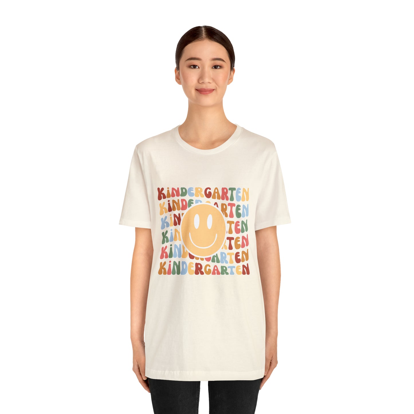 Kindergarten Smiley Retro Print Unisex Jersey Short Sleeve Tee