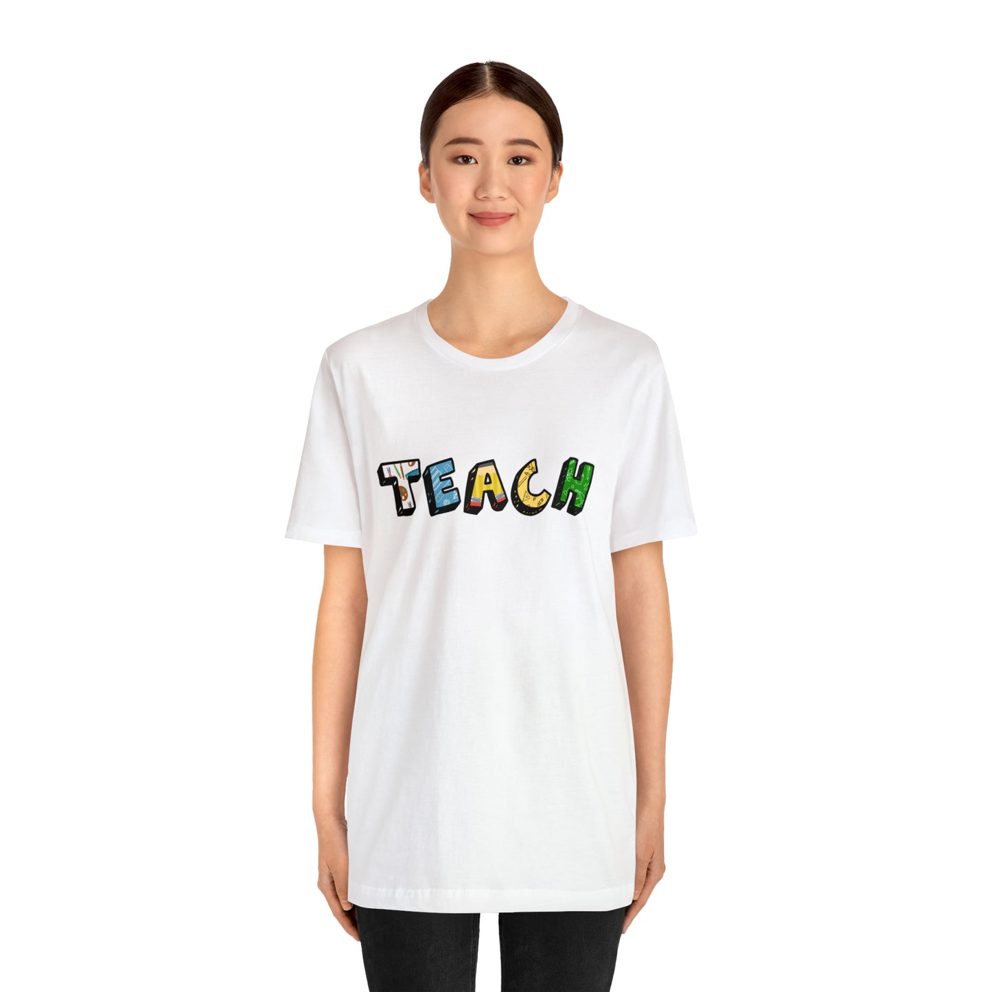 TEACH Graphic Print Unisex Jersey Short Sleeve Tee