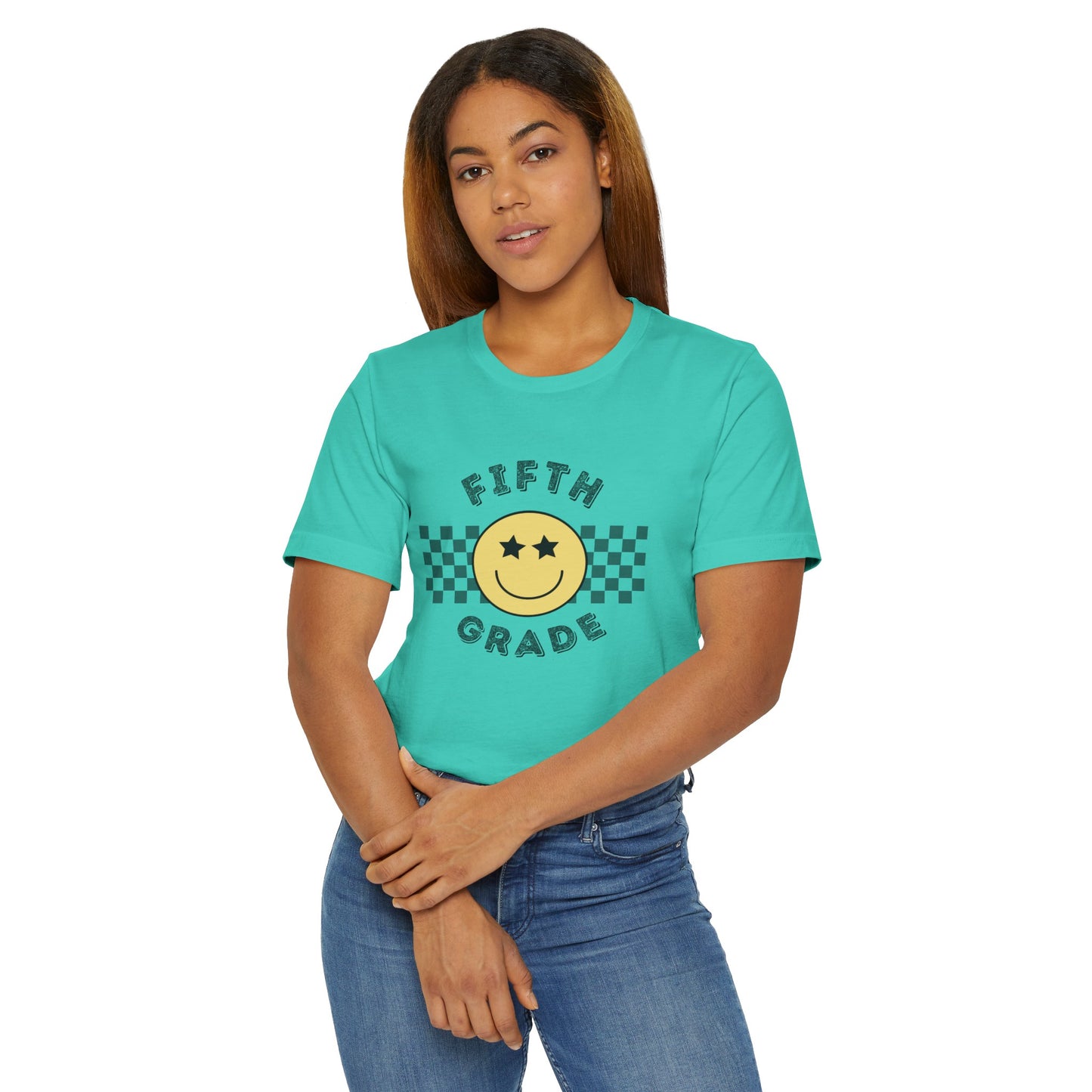 Fifth Grade Star Eyed Smiley Tee