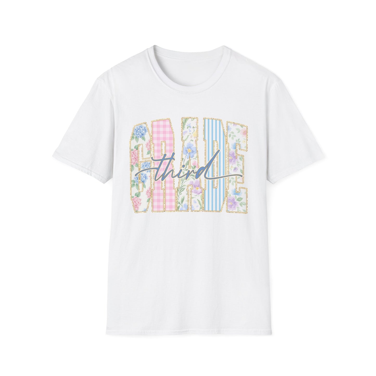Third Grade Teacher Shirt | Floral Coquette Back to School Tee