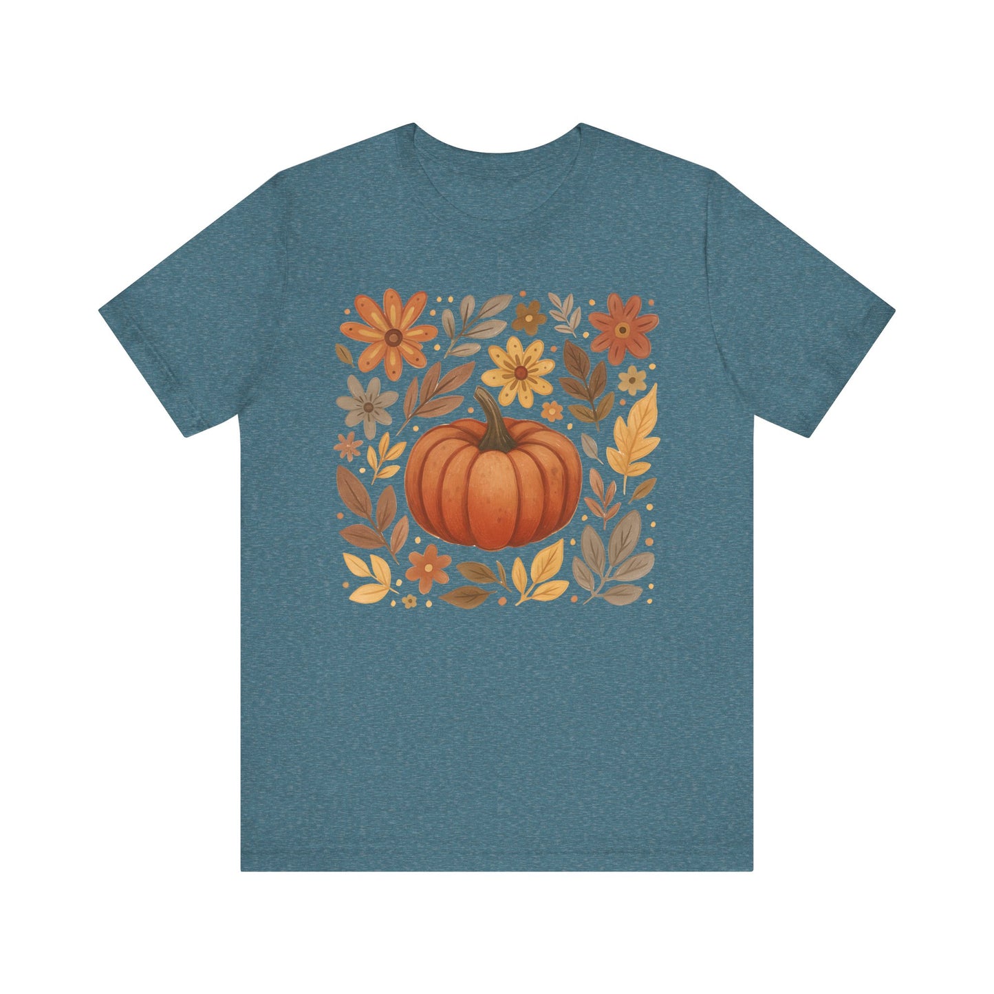 Pumpkin Floral Art Graphic Tee