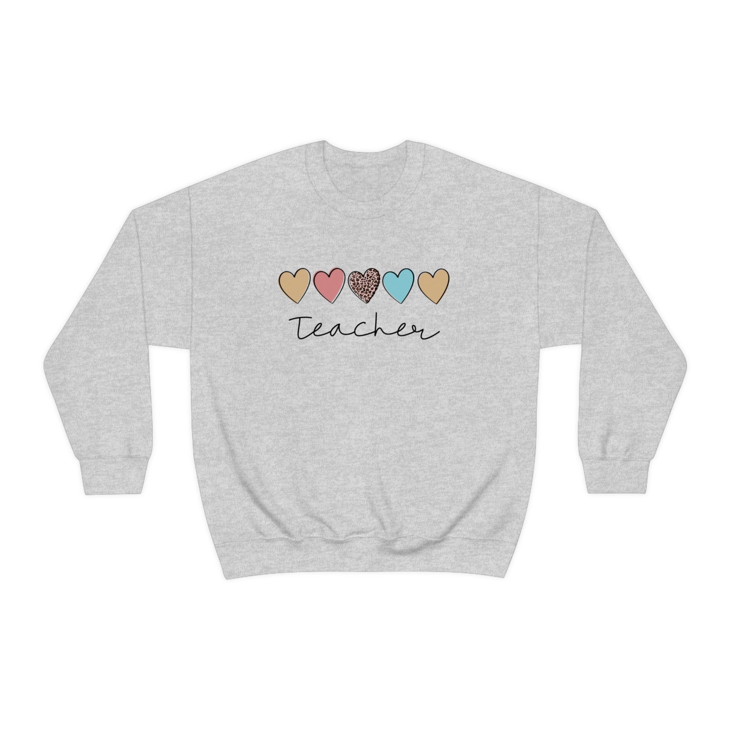 Teacher with Hearts Unisex Heavy Blend™ Crewneck Sweatshirt