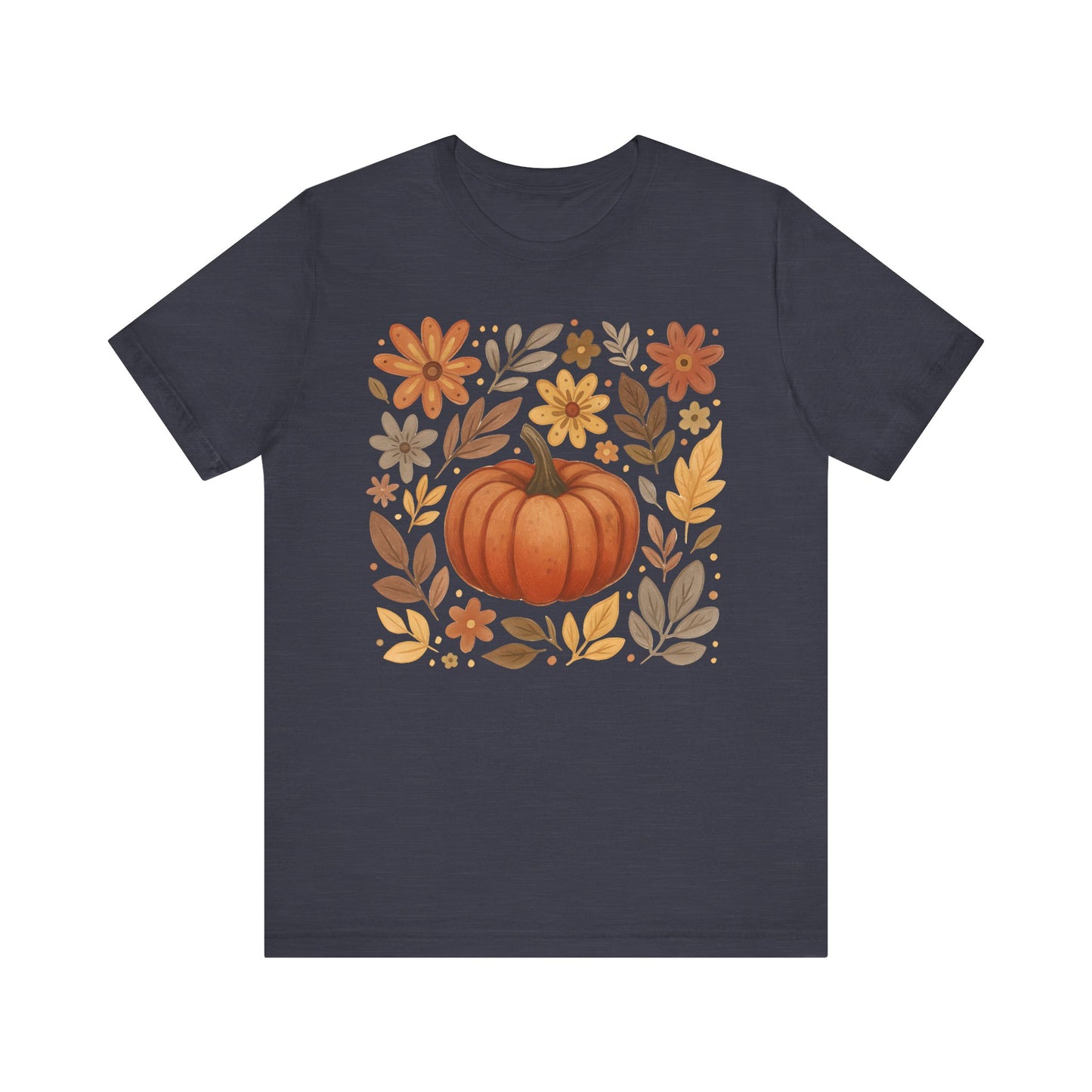 Pumpkin Floral Art Graphic Tee
