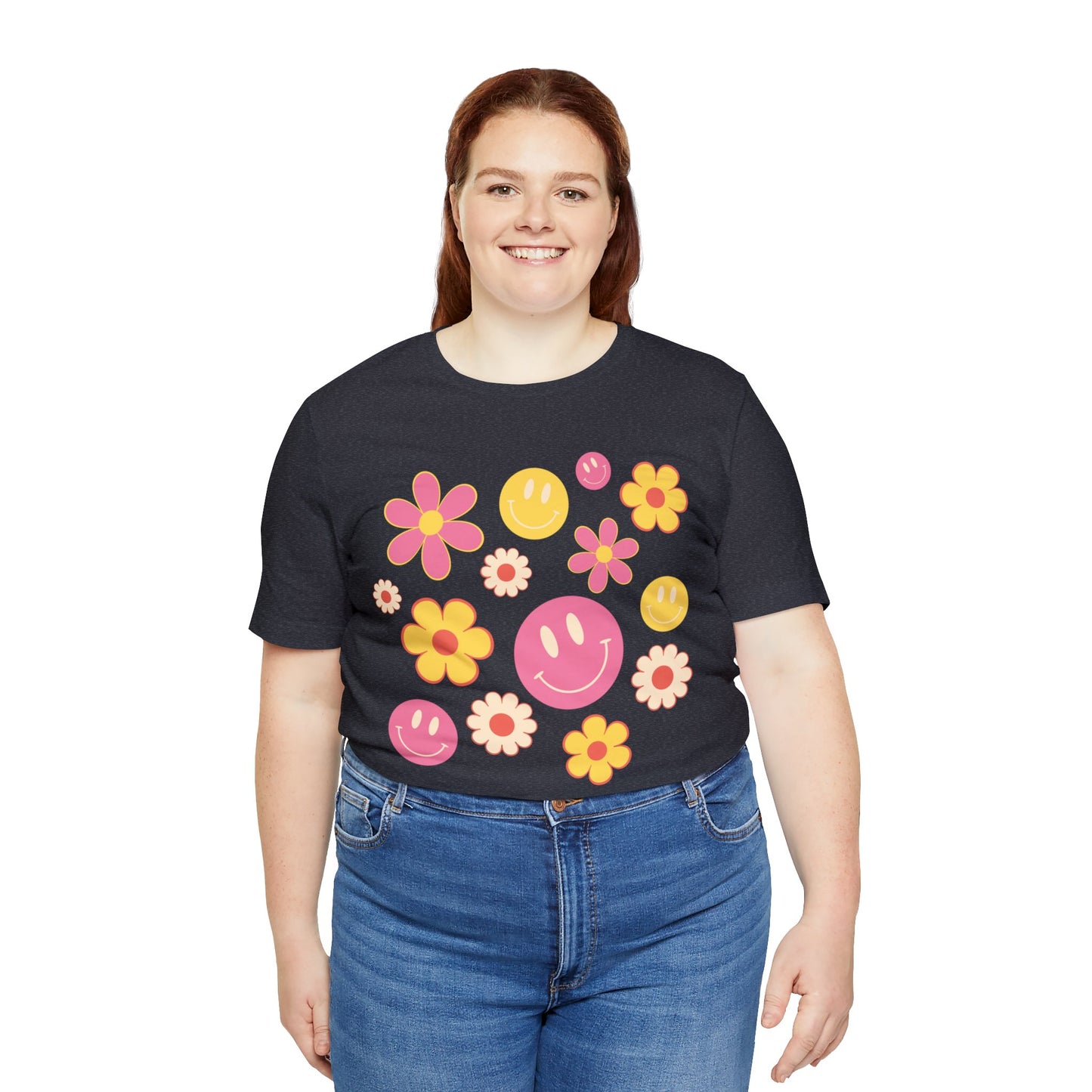 Spring Smiles & Flowers Unisex Jersey Short Sleeve Tee