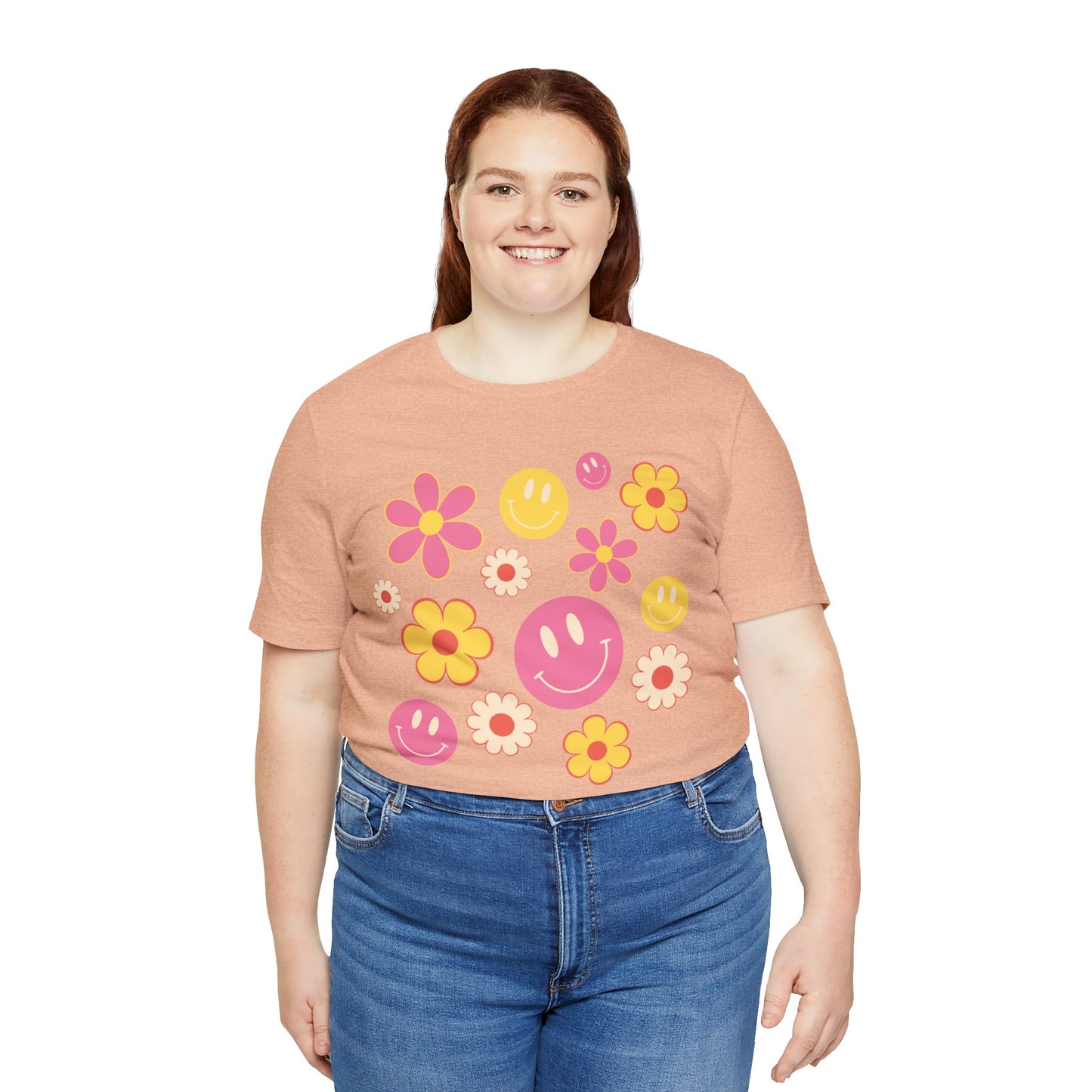 Spring Smiles & Flowers Unisex Jersey Short Sleeve Tee