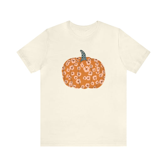 Pumpkin Retro Flower Tee