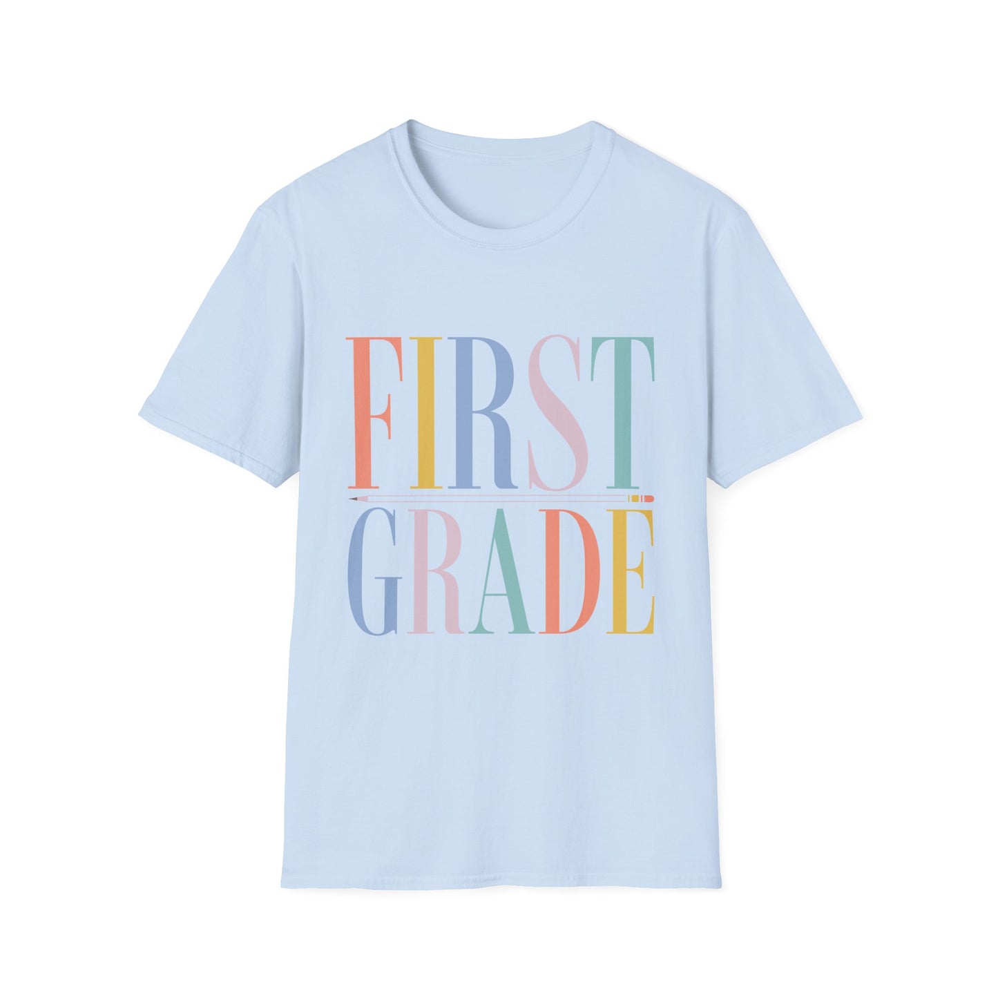 First Grade Colorblock Teacher Tee