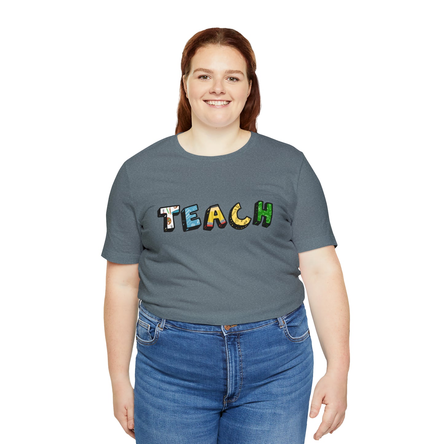TEACH Graphic Print Unisex Jersey Short Sleeve Tee