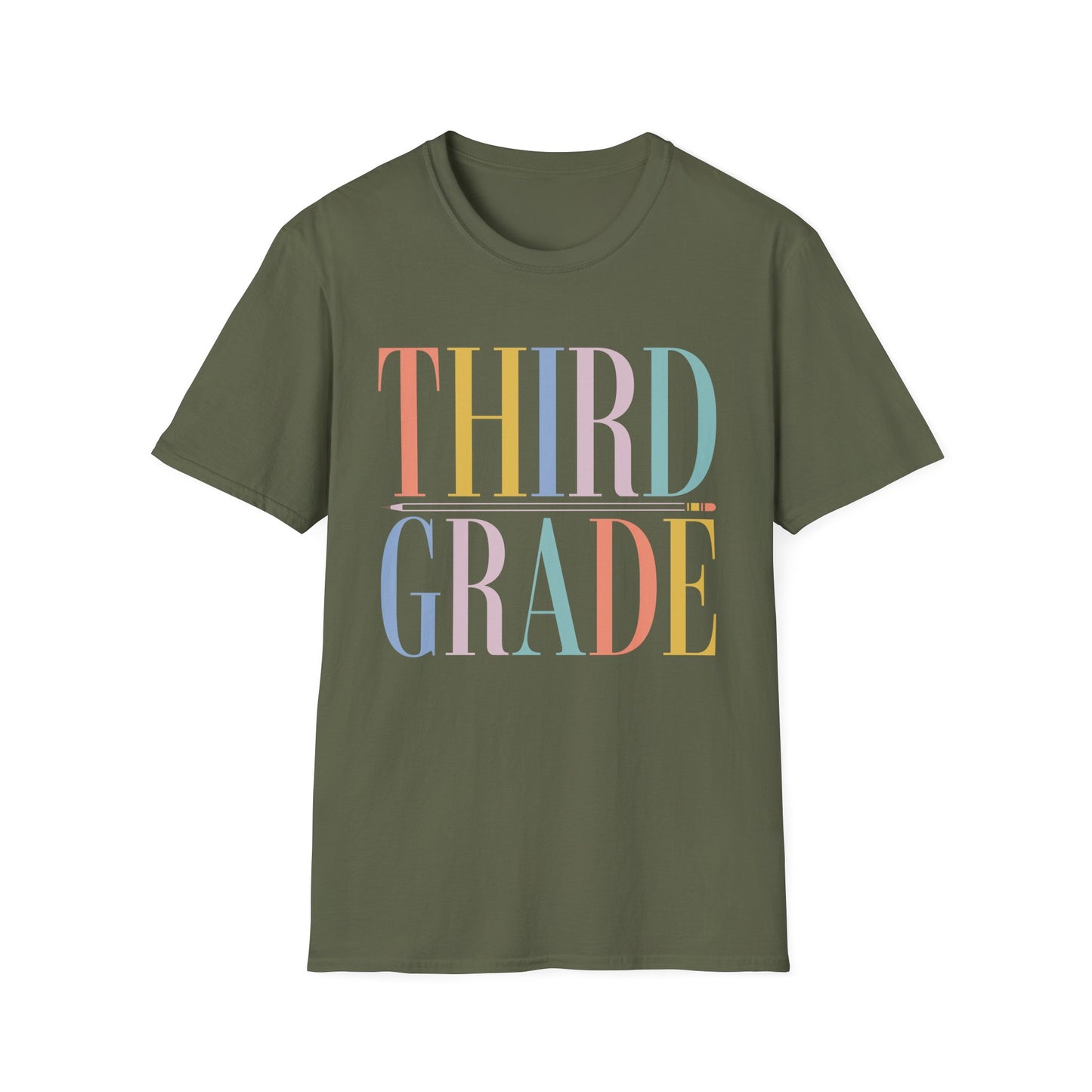 Third Grade Colorblock Teacher Tee