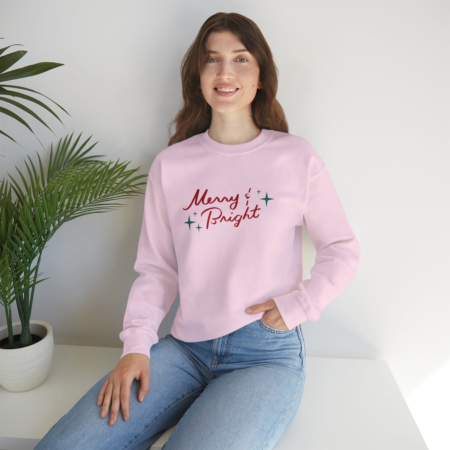 Merry & Bright Red Unisex Heavy Blend™ Crewneck Sweatshirt