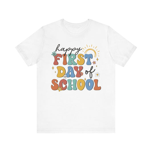 Happy First Day of School Groovy Tee