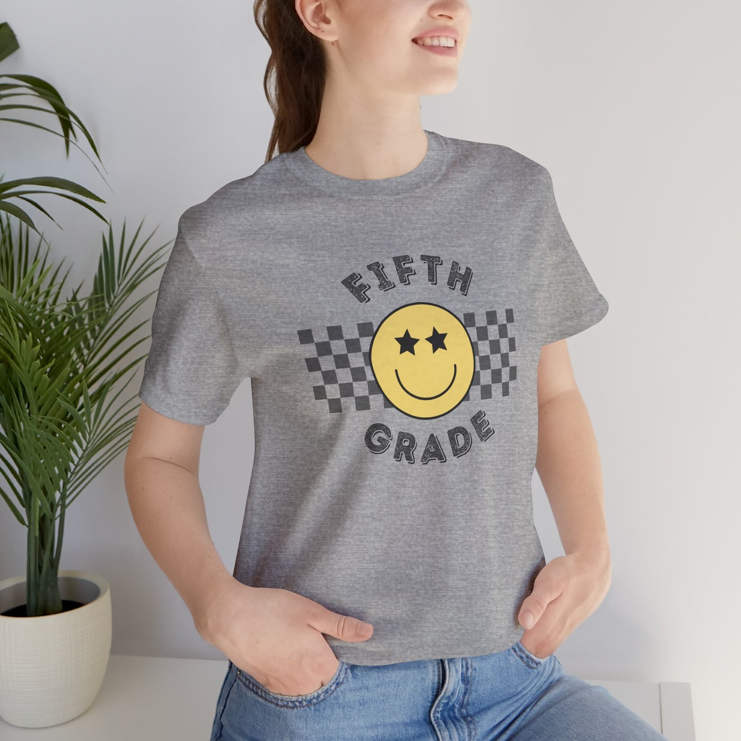 Fifth Grade Star Eyed Smiley Tee