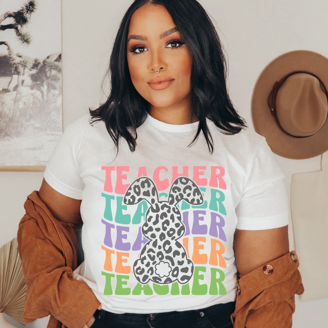 Easter Bunny Leopard Graphic Tee