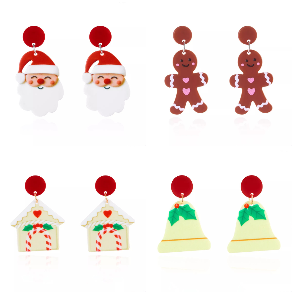 Christmas Acrylic Dangle Earrings