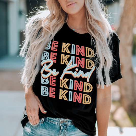 BE KIND on Repeat Unisex Jersey Short Sleeve Tee