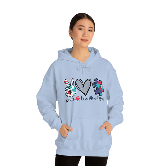 Peace Love Autism Unisex Hoodie