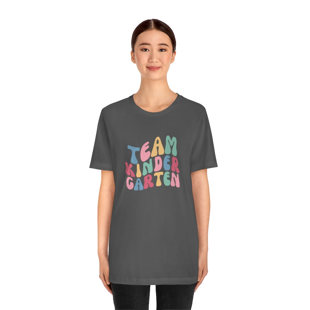 Team Kindergarten Retro Print Unisex Jersey Short Sleeve Tee
