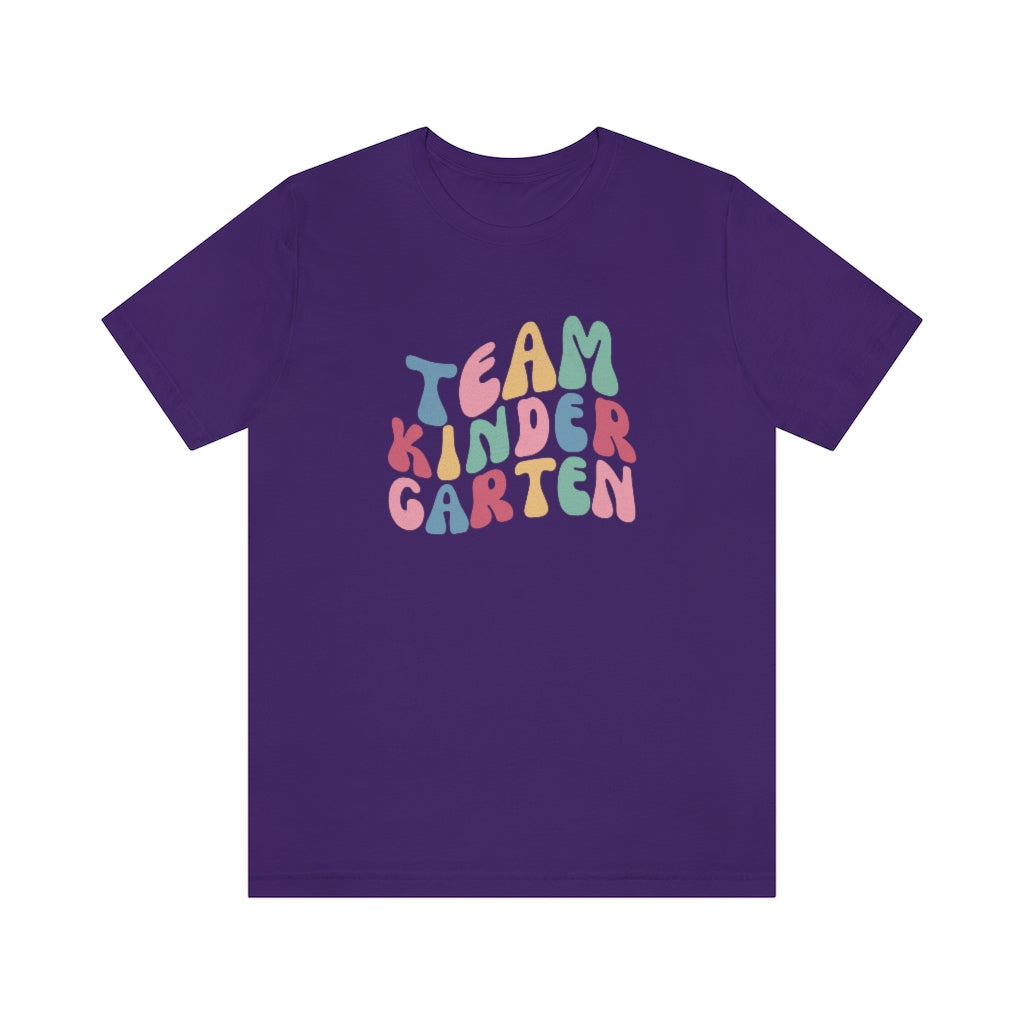 Team Kindergarten Retro Print Unisex Jersey Short Sleeve Tee
