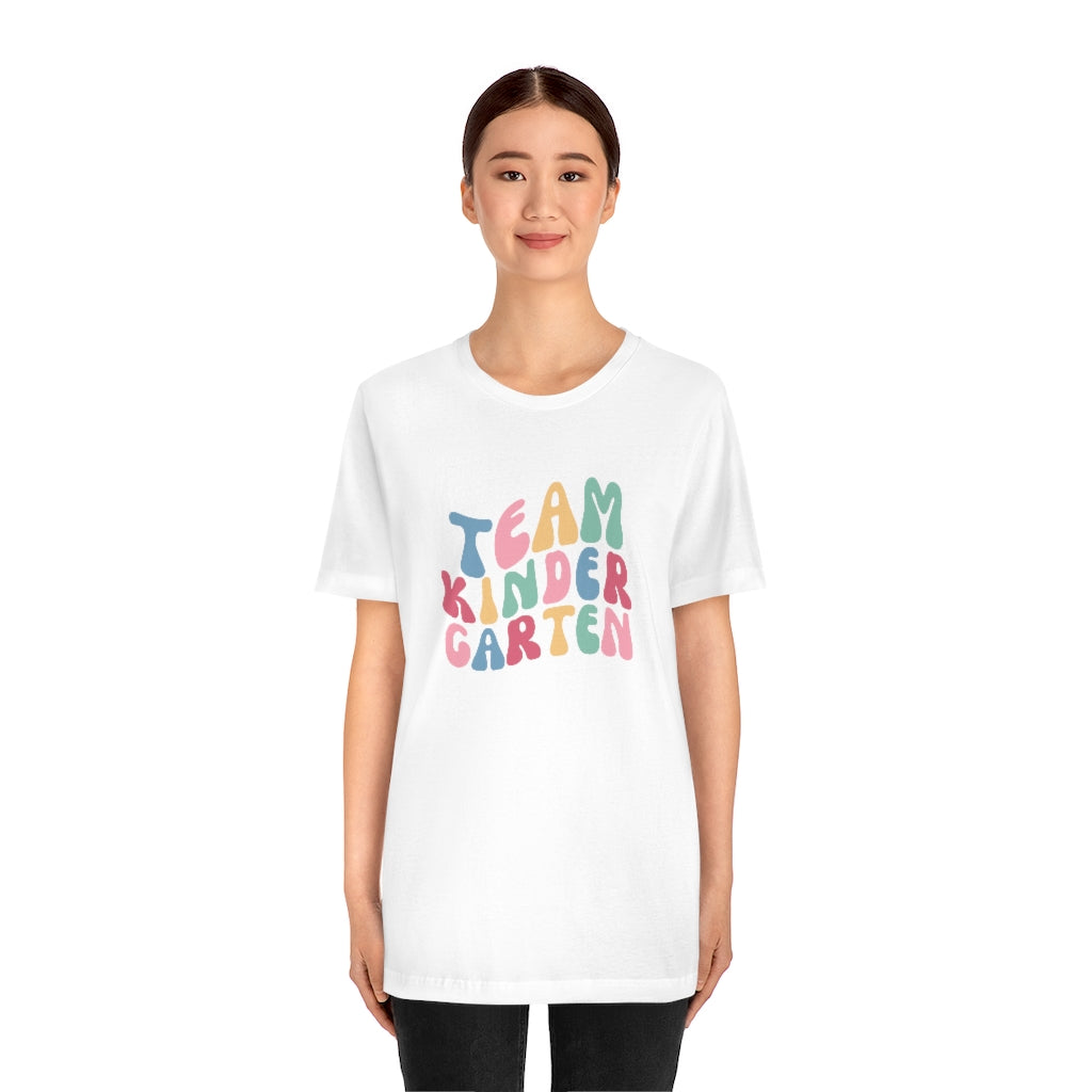 Team Kindergarten Retro Print Unisex Jersey Short Sleeve Tee