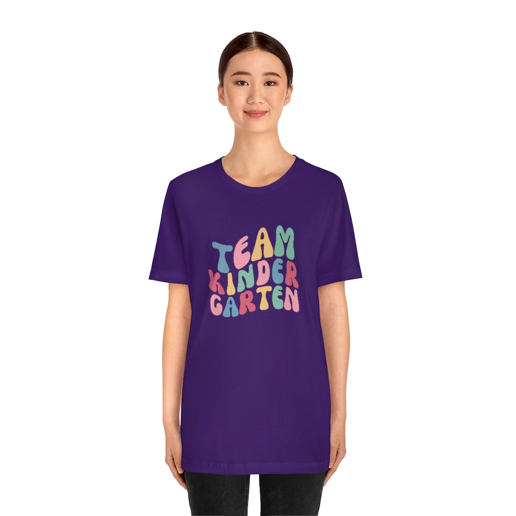Team Kindergarten Retro Print Unisex Jersey Short Sleeve Tee