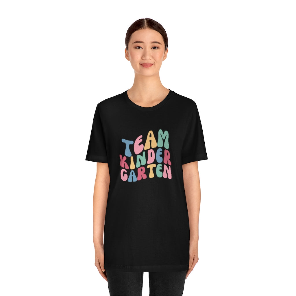 Team Kindergarten Retro Print Unisex Jersey Short Sleeve Tee