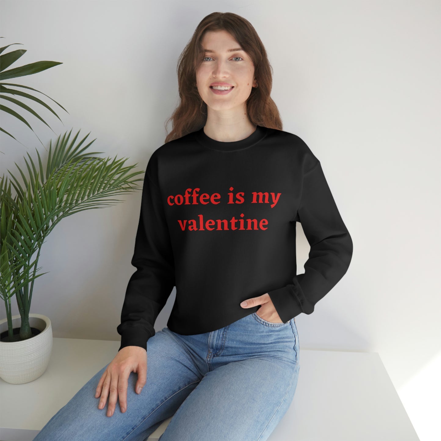 Coffee is My Valentine Unisex Heavy Blend™ Crewneck Sweatshirt