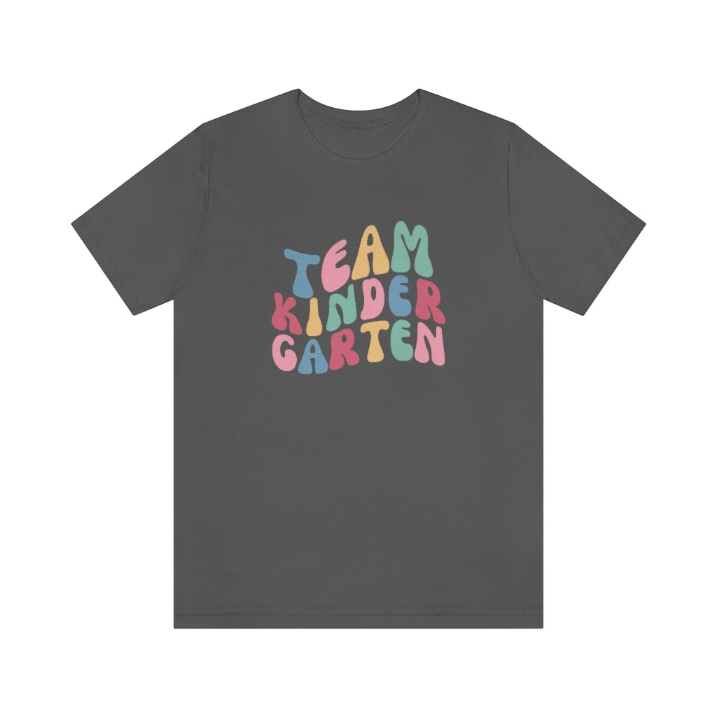 Team Kindergarten Retro Print Unisex Jersey Short Sleeve Tee